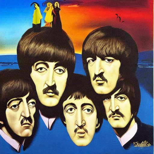 The Beatles by Dali